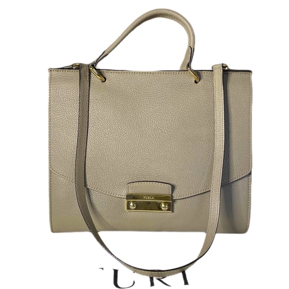 Furla Julia 2 way Gray Leather Handbag and Shoulder Bag - Picture 4 of 17